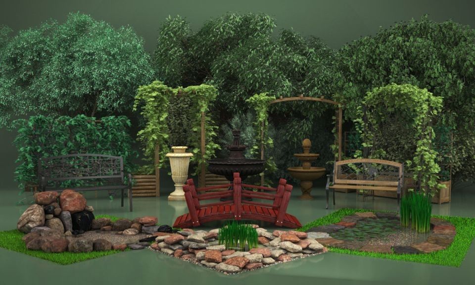 Garden 3d model